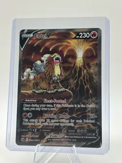 Entei V GG36/GG70 - Crown Zenith Galarian Gallery Holo Rare Pokemon Card - NM - Image 3
