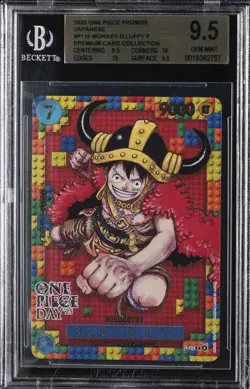 2025 ONE PIECE PROMOS JPN PREM CARD COLL #P110 MONKEY D. LUFFY P BGS 9.5 - Image 2