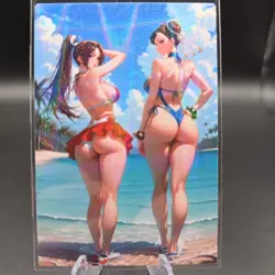 Mai Shiranui And Chun Li Anime Waifu Card Doujin ACG Goddess Holo - Image 2