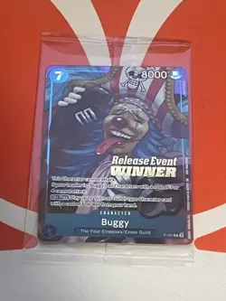 SEALED Buggy (OP10 Release Event Winner) P-084 One Piece Promo Card - Image 1