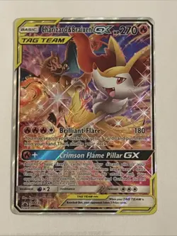 Pokemon TCG Charizard & Braixen GX SM230 Holo Card SM Promo - Image 1