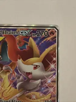 Pokemon TCG Charizard & Braixen GX SM230 Holo Card SM Promo - Image 3