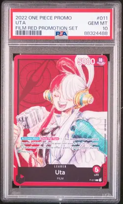 2022 ONE PIECE PROMOS ONE PIECE FILM RED PROMOTION CARD SET #011 UTA PSA 10 - Image 1