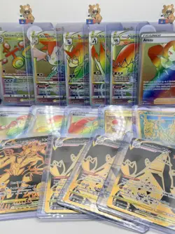 Lot of 15 Gold and Rainbow Pokemon Cards Trainers + Pokemon - Image 1