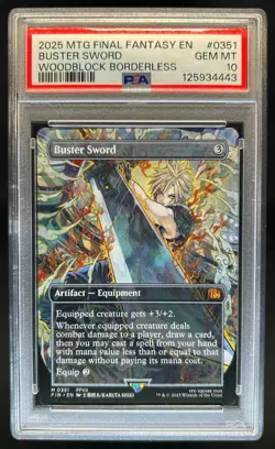 2025 Magic MTG Final Fantasy Buster Sword Borderless #351 PSA 10 - Image 1