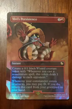 MTG Vivi's Persistence (Borderless) [FINAL FANTASY Commander] Foil Near Mint - Image 1