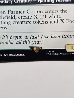 Farmer Cotton (Extended Art) LTC-138 Lord of the Rings Magic NM+ mtg lotr food - Image 3