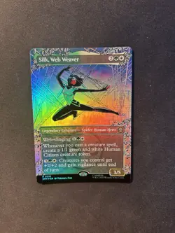 MTG: Silk, Web Weaver Borderless FOIL 0215 - Image 1