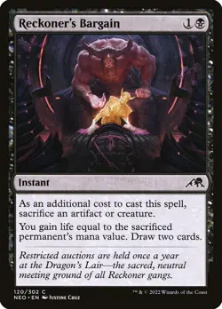 Reckoner's Bargain Kamigawa: Neon Dynasty MTG NM - Image 1