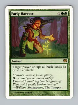 Early Harvest - 9th Edition Rare - Light Play - Magic The Gathering MTG - Image 1