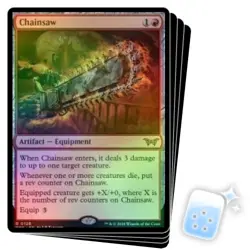 FOIL CHAINSAW X4 Duskmourn: House Of Horror DSK Magic MTG MINT CARD - Image 1