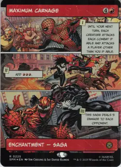 Maximum Carnage (Borderless) R Marvel's Spider-Man 225 NM Foil MTG - Image 1