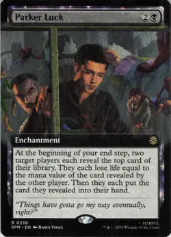 Parker Luck (Extended Art) R Marvel's Spider-Man 258 NM Foil MTG - Image 1