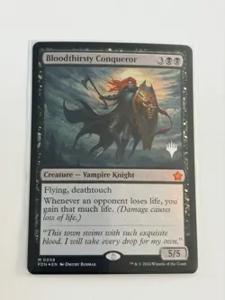 Bloodthirsty conqueror - Foil - English - MTG Foundations promo pack - Image 1