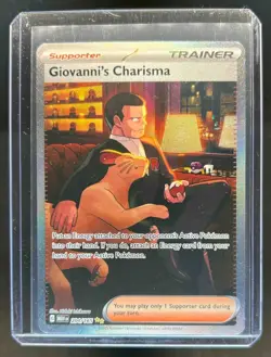 2023 Pokemon SV 151 MEW EN Giovanni's Charisma #204/165 - Image 1