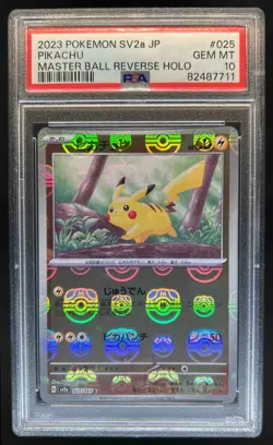 2023 Pokemon SV Japanese Pikachu Reverse Holo Master Ball Common #025/165 PSA 10 - Image 1