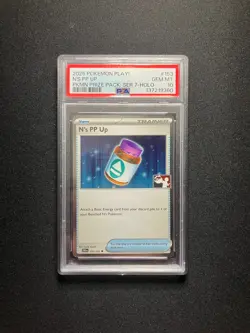 2025 POKEMON PLAY! POKEMON PRIZE PACK: SERIES 7 HOLO #153 N'S PP UP PSA 10 - Image 1