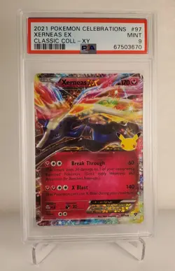 2021 Pokemon Celebrations Classic Collection #97 Xerneas EX PSA 9 - Image 1