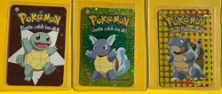 BLASTOISE EVOLUTION Pokemon Pocket Monsters Japanese Vending Prism Sticker Holo - Image 1