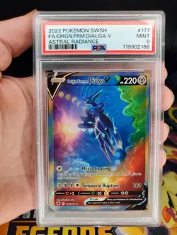 Pokemon Astral Radiance Origin Forme Dialga V 177/189 PSA 9 2022 - Image 1