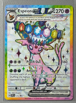 Pokemon Prismatic Evolutions Espeon ex 175 SVP175 Figure Collection Promo 5 - Image 1