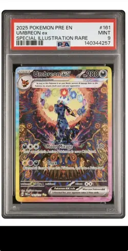 2025 Pokemon Umbreon ex 161/131 Prismatic Evolutions SIR PSA 9 Mint - Image 2
