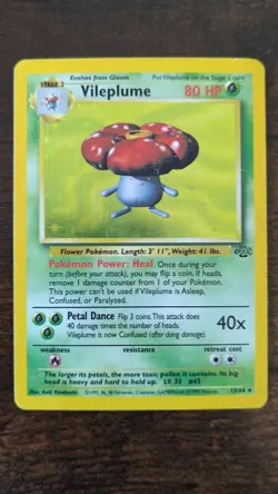 Pokemon TCG Vileplume Jungle 31/64 Regular Unlimited Rare - Image 1