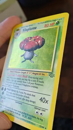 Pokemon TCG Vileplume Jungle 31/64 Regular Unlimited Rare - Image 4