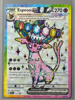 Pokemon Prismatic Evolutions Espeon ex 175 SVP175 Figure Collection promo INDENT - Image 1