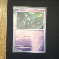 Pokemon Golett 042/086 Sv: Black Bolt Master Ball Pattern Holo Common 90 HP - Image 1