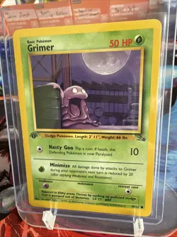 Pokemon TCG Grimer Fossil, 1st Edition Common, Never Played, NM - Image 1