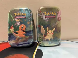 Pokemon TCG Kanto Friends Mini Tin - Set Of 2 Charmander And Pikachu 820650101526 - Image 1