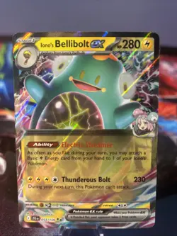 2025 POKEMON JTG EN-JOURNEY TOGETHER 053 IONO'S BELLIBOLT EX NM/M - Image 1
