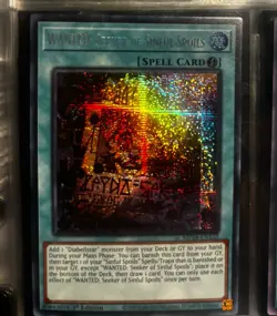 Yu-Gi-Oh TCG 3 of Wanted: Seeker of Sinful Spoils Prismatic Secret Rare 1st Ed - Image 1
