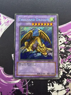 Yugioh Thousand Dragon MRD-143 Secret Rare Unlimited HEAVY HOLO BLEED ERROR - Image 3
