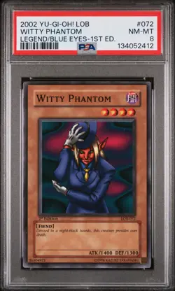 2002 YU-GI-OH! LOB-LEGEND OF BLUE EYES WHITE DRAGON 1ST ED WITTY PHANTOM PSA 8 - Image 1