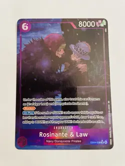 ROSINANTE & LAW - One Piece The Azure Sea’s Season TCG OP14-038 Alternate Art - Image 1