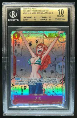 2024 One Piece Premium Japanese Nami Alternate Art Manga #016 BGS 10 PRISTINE - Image 1