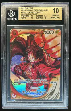 2023 One Piece Japanese Monkey.D.Luffy Signed Special Art #012 BGS 10 PRISTINE - Image 1