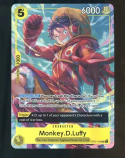 One Piece English OP07 Alternate Art Super Rare #109 Monkey.D.Luffy - Image 1