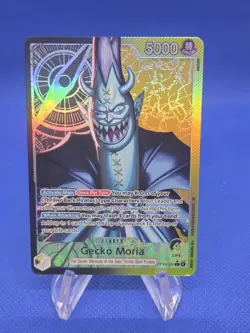 One Piece The Azure Sea’s Seven Gecko Moria OP14-080 Alternate Alt Art Leader LP - Image 1