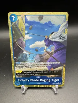 One Piece Gravity Blade Raging Tiger Alt Art OP06-058 The Best 2 Parallel - Image 1