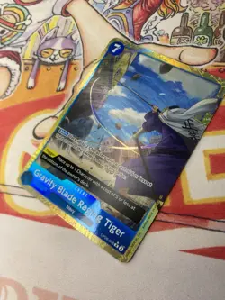 One Piece English PRB02 Alt Art Gravity Blade Raging Tiger OP06-058 R - Image 2