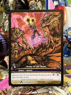 World of Warcraft TCG Scourgewar Extended Art Army of the Dead, LP Condition - Image 1