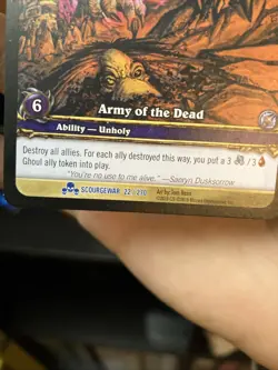 World of Warcraft TCG Scourgewar Extended Art Army of the Dead, LP Condition - Image 4