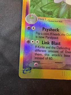 Kirlia Reverse Foil Pokemon EX Sandstorm #40 2003 - Card# PL-001 - Image 3