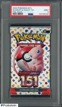2023 Pokemon International Scarlet Violet Card 151 Foil Booster Pack PSA 9 MINT - Image 1