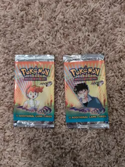 Pokemon Gym Heroes booster pack wrapper (No Cards) Misty Brock - Image 1
