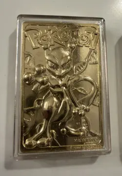 Pokemon MewTwo Poliwhirl 23K Gold Plated Trading card Burger King. 1 W/COA - Image 3