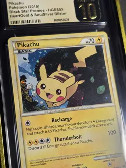 Pikachu HGSS03 Holo Black Star Promo CGC PRISTINE 10 SWIRL Pokemon Card 2010 - Image 2